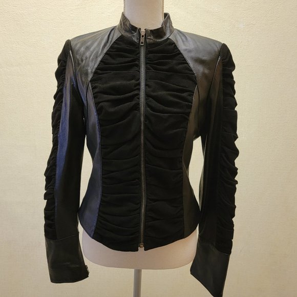 Veste De Soirée CACHE - Taille 6 - Gris Avec Broderies/pierres - Neuf Avec étiquette - Soie Et Laine